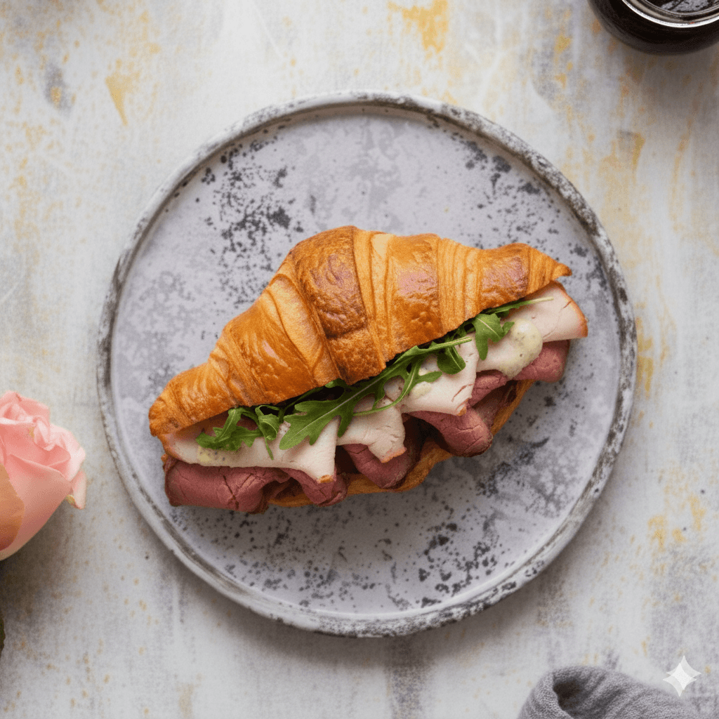 Roast Beef & Turkey Mix Croissant